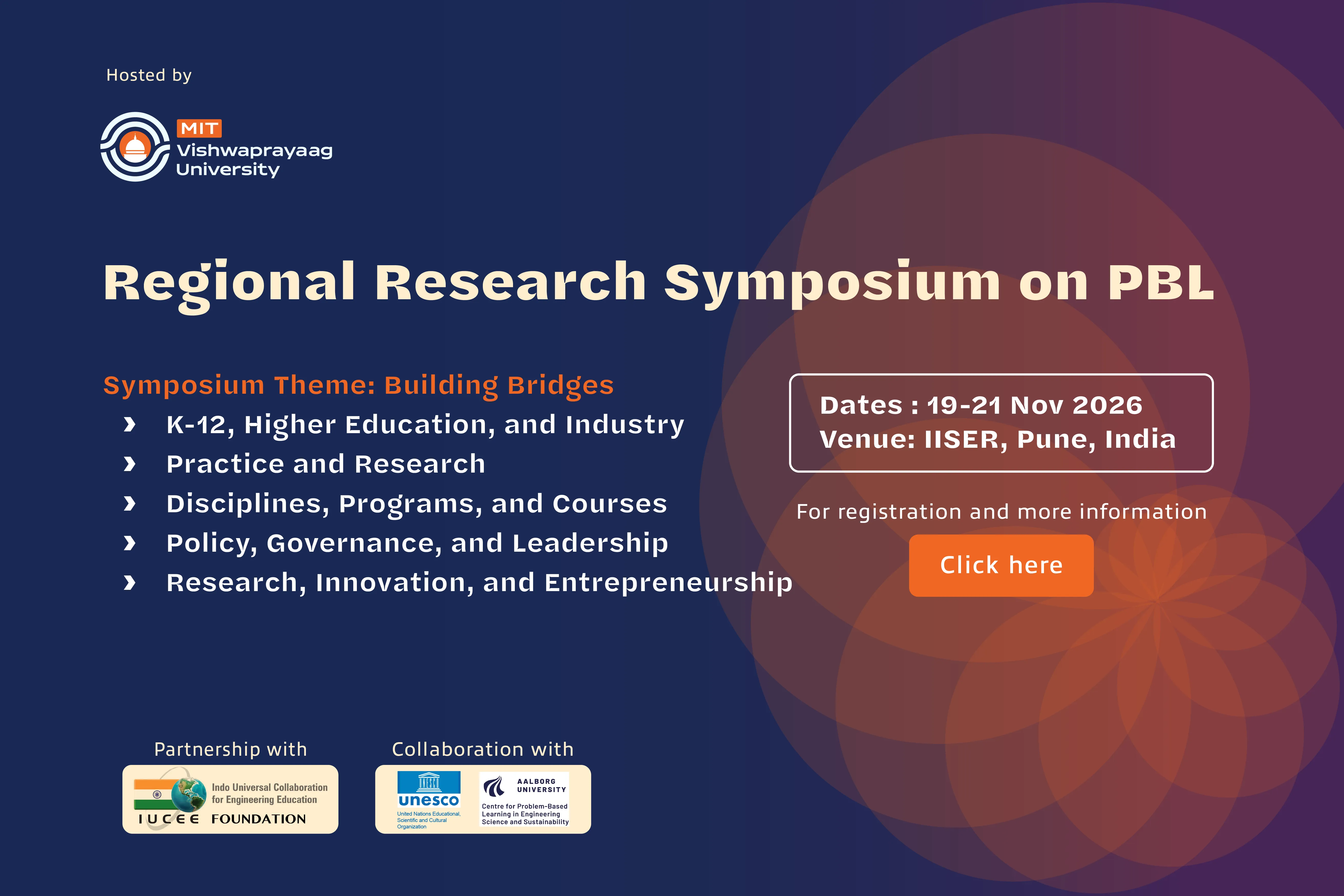Regional Research Symposium on PBL — 19-21 Nov 2026, IISER Pune